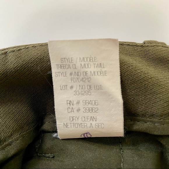 Theory Treeca CL Mod Twill Cropped Pants Green 2 - Picture 9 of 9